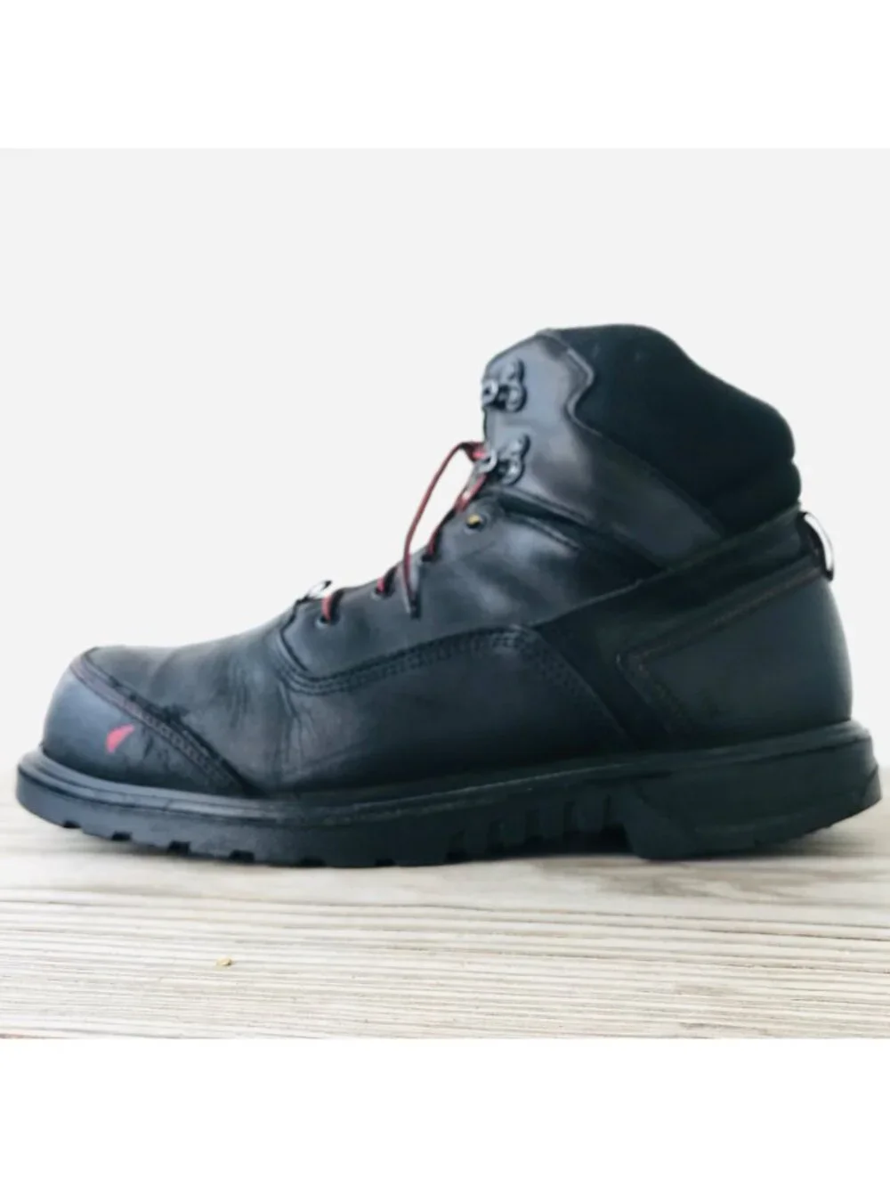 Red Wing Safety Toe Waterproof Work Boots Mens Sz 10 Black Leather 2400 EH